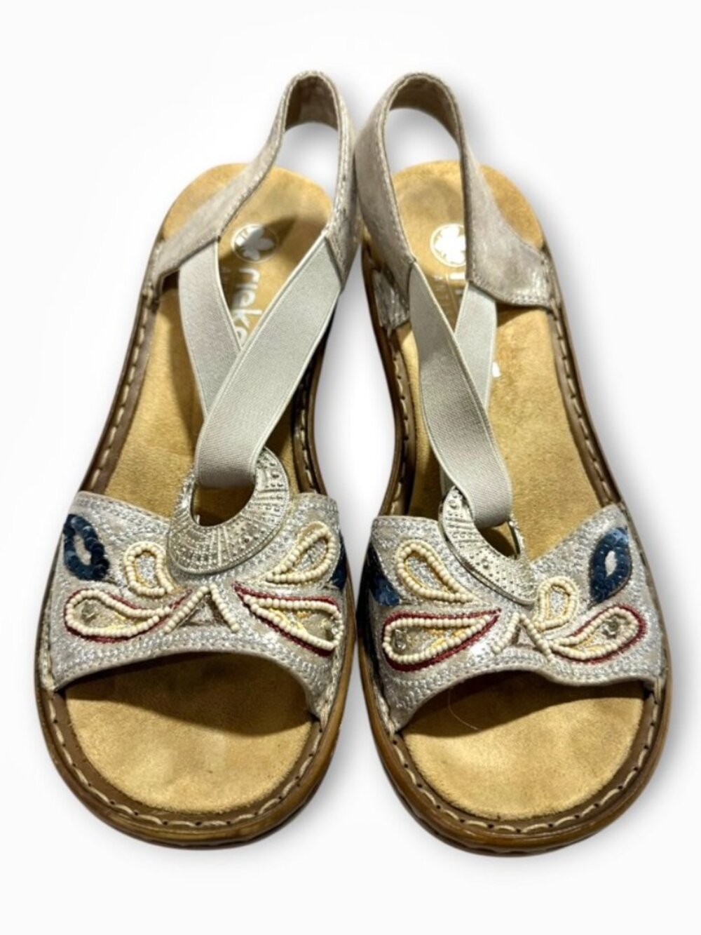 Reiker Regina B4 Sandals in Rose-Metallic Size EU 39